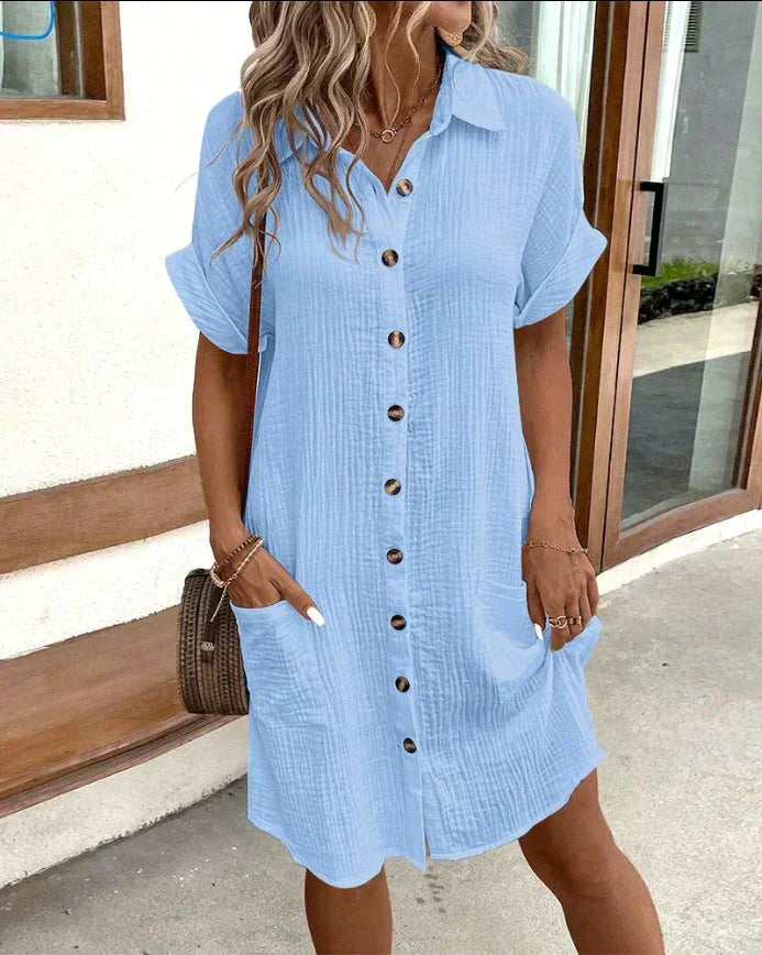 Charlotte | Effortless Button-Down Shirt Dress