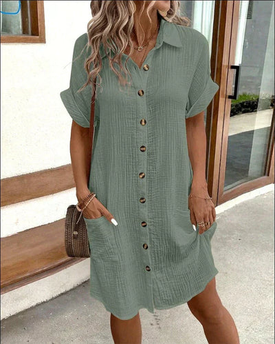 Charlotte | Effortless Button-Down Shirt Dress