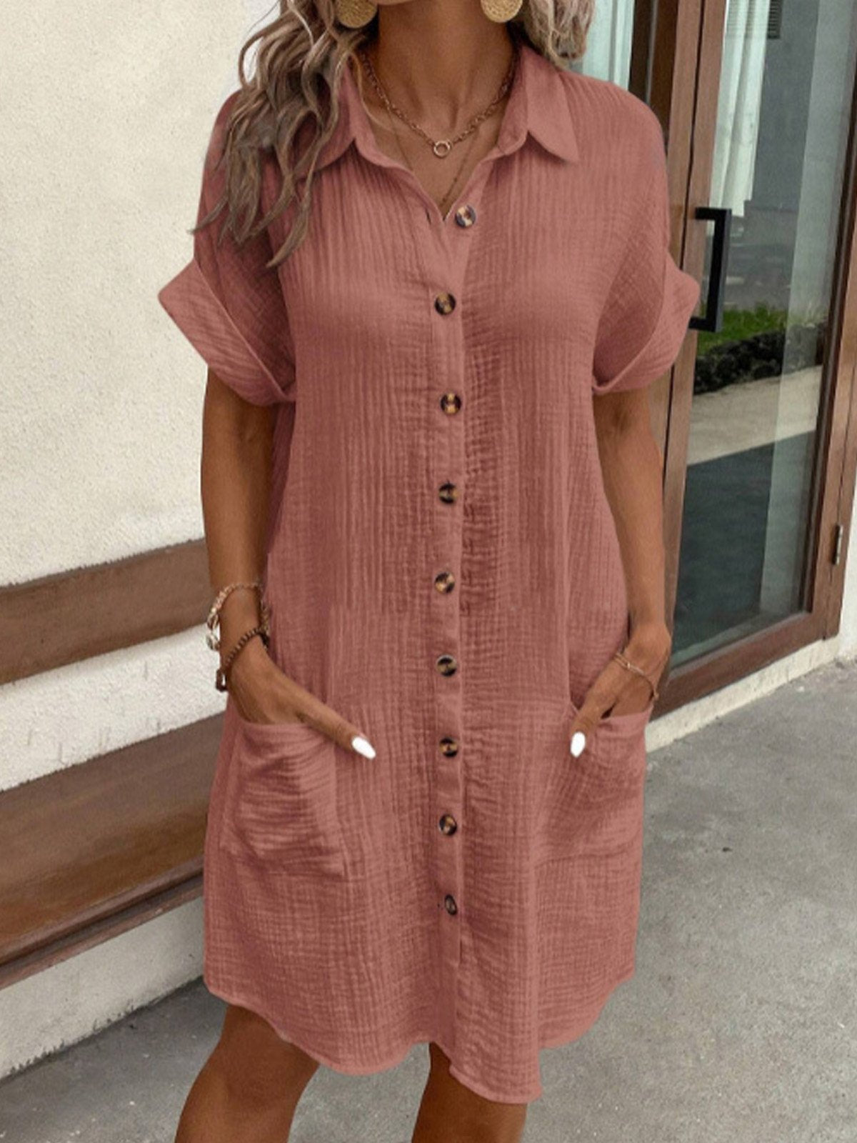 Charlotte | Effortless Button-Down Shirt Dress