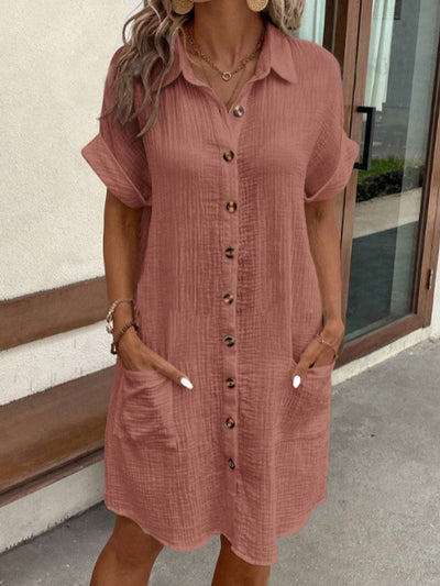 Charlotte | Effortless Button-Down Shirt Dress