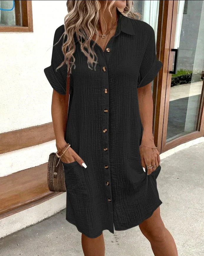 Charlotte | Effortless Button-Down Shirt Dress