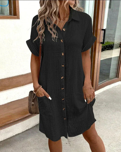 Charlotte | Effortless Button-Down Shirt Dress